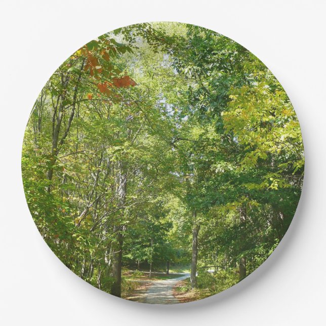 Centennial Wooded Path I Ellicott City Nature Paper Plates (Front)