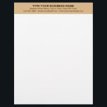 Center Aligned and Monochrome Brown Heading of Letterhead<br><div class="desc">Simple and plain texts designs are often easy to understand and remember. Plain texts design heading of letterhead that you can customize to advertise your business or to promote your brand name to customers or clients. Customizable office supply that you can use to build brand name awareness. Design on the...</div>