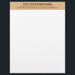 Center Aligned and Monochrome Brown Heading of Letterhead<br><div class="desc">Simple and plain texts designs are often easy to understand and remember. Plain texts design heading of letterhead that you can customize to advertise your business or to promote your brand name to customers or clients. Customizable office supply that you can use to build brand name awareness. Design on the...</div>