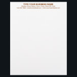 Center Aligned Brown Plain Texts Heading of Letterhead<br><div class="desc">Simple and plain texts designs are often easy to understand and remember. Plain texts design heading of letterhead that you can customize to advertise your business or to promote your brand name to customers or clients. Customizable office supply that you can use to build brand name awareness. Design on the...</div>