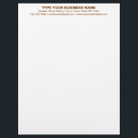 Center Aligned Brown Plain Texts Heading of Letterhead<br><div class="desc">Simple and plain texts designs are often easy to understand and remember. Plain texts design heading of letterhead that you can customize to advertise your business or to promote your brand name to customers or clients. Customizable office supply that you can use to build brand name awareness. Design on the...</div>