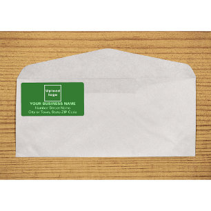 Center Aligned Monochrome Green Business Shipping Label