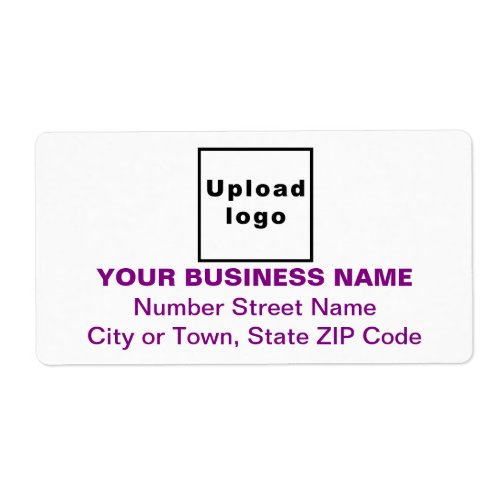 Center Aligned Purple Texts Business Shipping Label