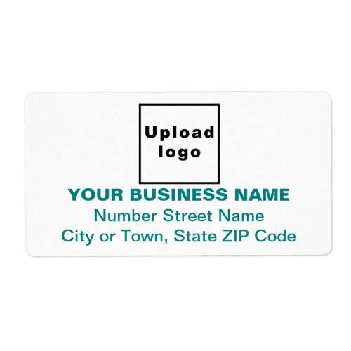 Center Aligned Teal Green Texts Business Shipping Label