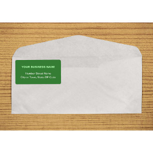 Center Aligned Text Based Green Business Shipping Label
