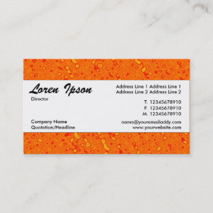 Center Band 01 - Orange Marmalade Sea Business Card