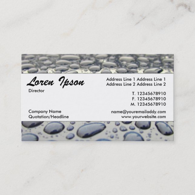 Center Band 025 - Car Hood Business Card (Front)