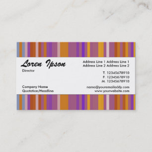 Center Band 028 - Striped Pattern 03 Business Card