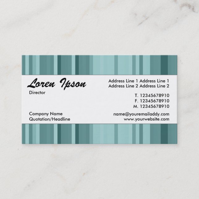 Center Band 029 - Striped Pattern 04 Business Card (Front)