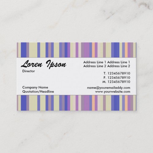 Center Band 033 _ Striped Pattern 08 Business Card