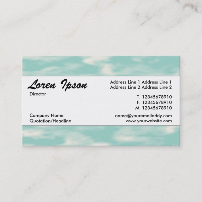Center Band 043 - Sky Business Card (Front)