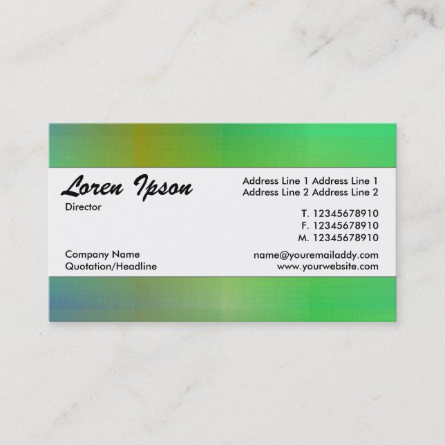 Center Band 101 Business Card (Front)