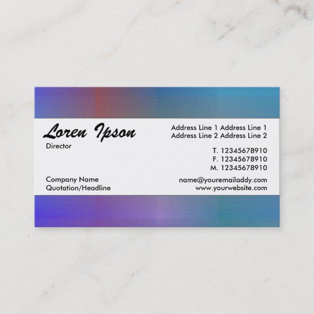Center Band 102 Business Card (Front)