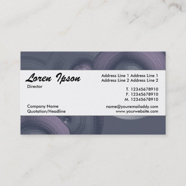 Center Band 103 Business Card (Front)