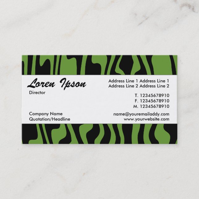 Center Band 106 - Green (669933) Business Card (Front)