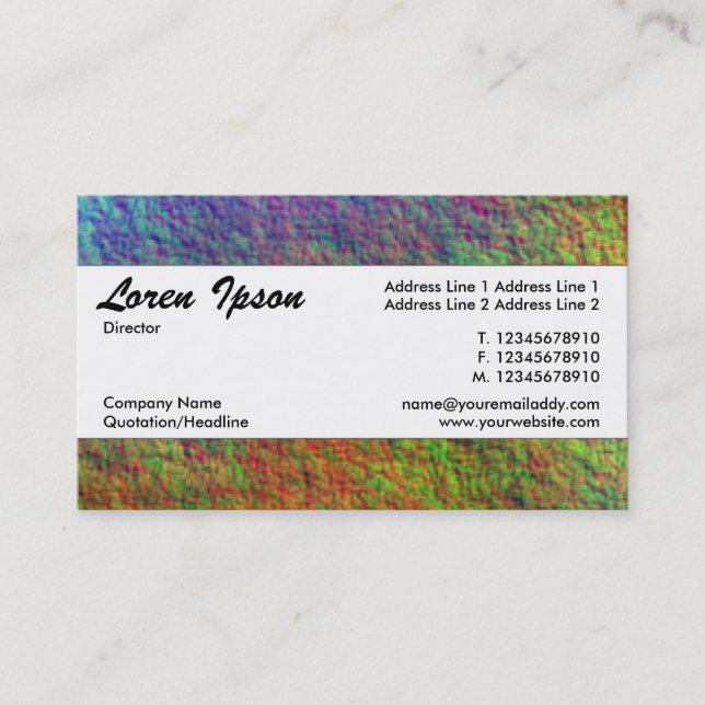 Center Band 109 Business Card (Front)
