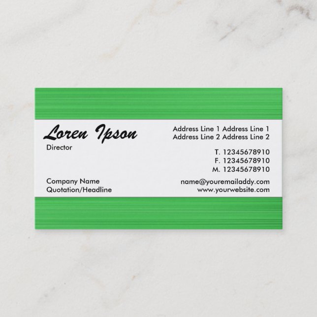 Center Band 114 Business Card (Front)