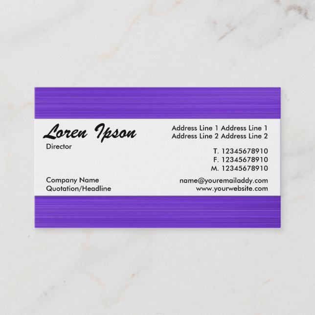 Center Band 115 Business Card (Front)