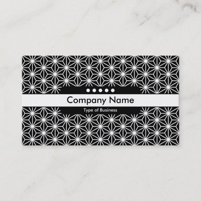 Center Band 5 Spots - Asanoha Pattern Business Card (Front)