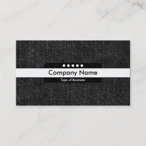 Center Band 5 Spots _ Black Denim Business Card