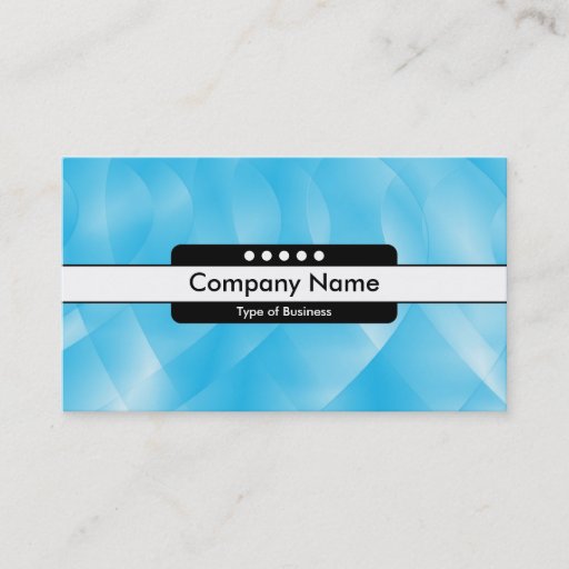 Customizable Center Band 5 Spots - Blue Curves Business Cards