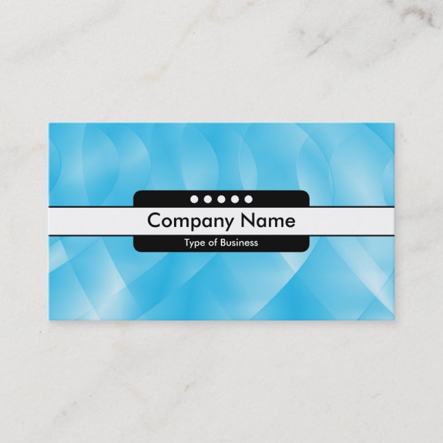Center Band 5 Spots - Blue Curves Business Card (Front)