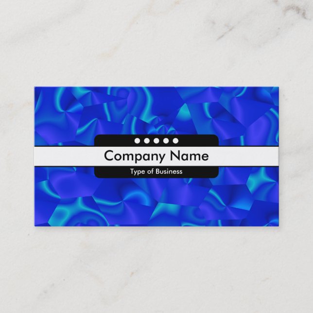 Center Band 5 Spots - Blue Facets Business Card (Front)