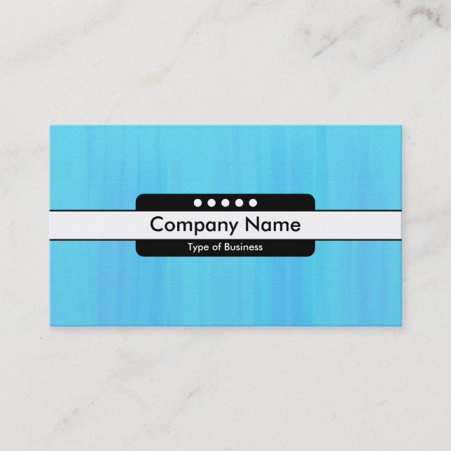 Center Band 5 Spots - Blue Painted Texture Business Card (Front)