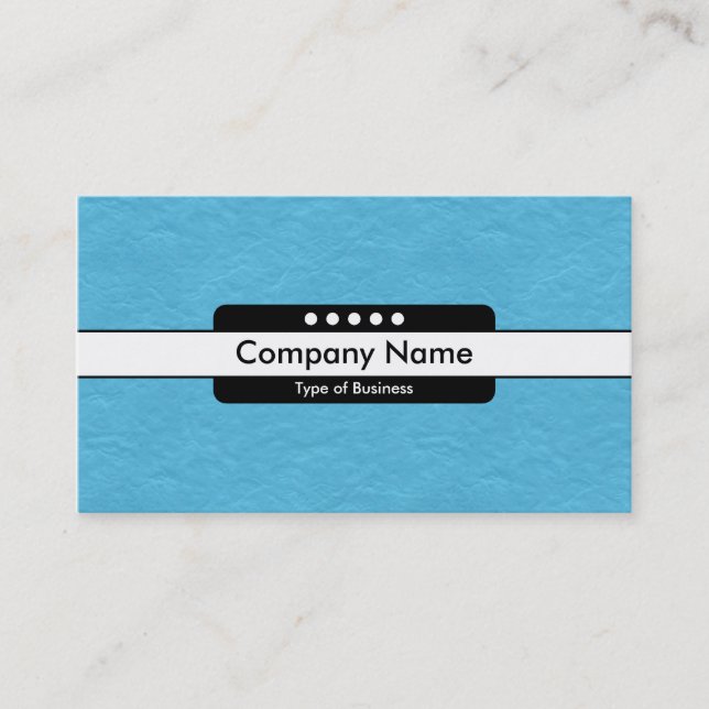 Center Band 5 Spots - Blue Paper Texture Business Card (Front)