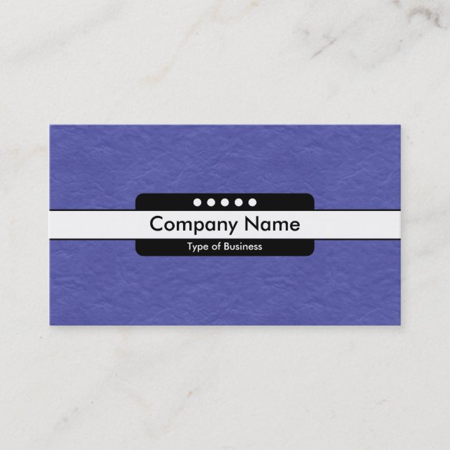 Center Band 5 Spots - Blue Paper Texture Business Card (Front)
