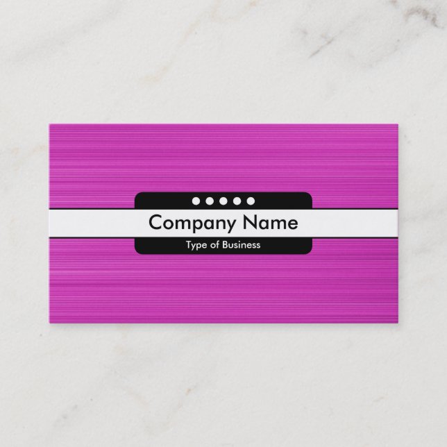 Center Band 5 Spots - Brushed Magenta Texture Business Card (Front)