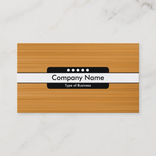Center Band 5 Spots - Brushed Ochre Tan Texture Business Card (Front)