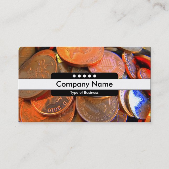 Center Band 5 Spots Business Card (Front)