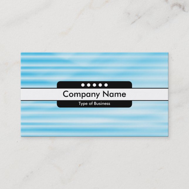 Center Band 5 Spots - Corrugated Blue Business Card (Front)