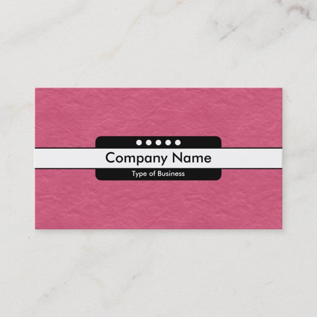 Center Band 5 Spots - Crimson Paper Texture Business Card (Front)