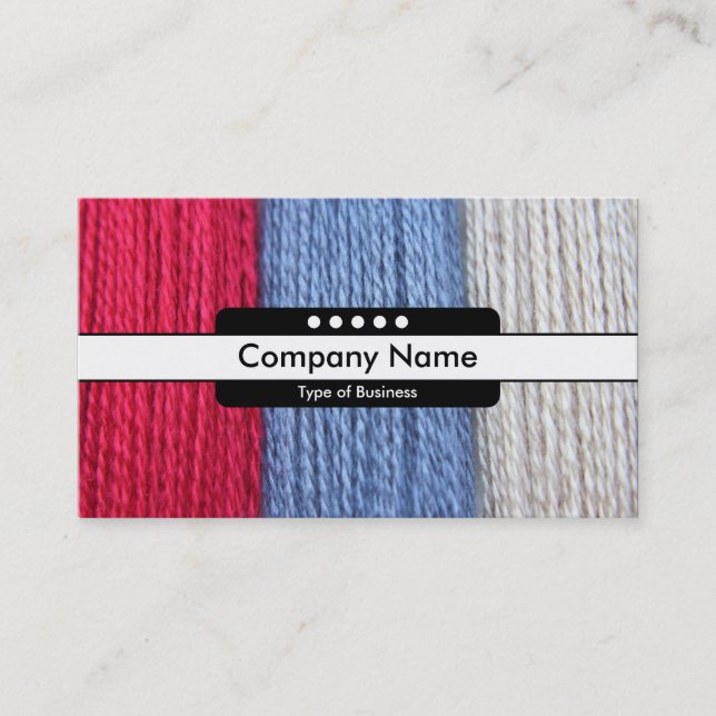 Center Band 5 Spots - Darning Thread Business Card (Front)