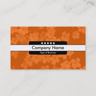 Center Band 5 Spots - Flowers - Orange Business Card