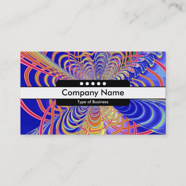 Center Band 5 Spots - Fractal Abstract 061012d Business Card (Front)