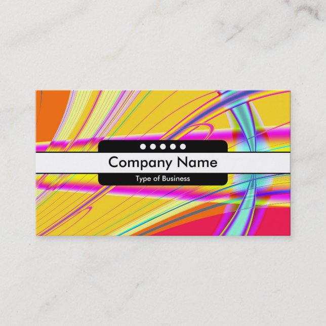 Center Band 5 Spots - Fractal Abstract 061012e Business Card (Front)