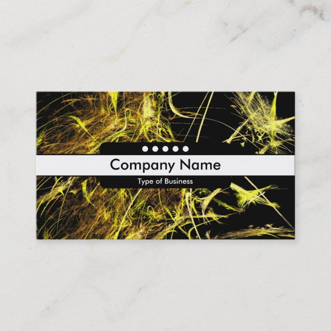Center Band 5 Spots - Fractal Flame 02 Business Card (Front)