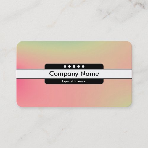 Center Band 5 Spots _ Gradient YMBR Dark Busin Business Card