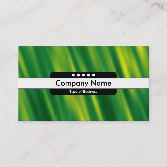 Center Band 5 Spots - Green Cascade Business Card (Front)