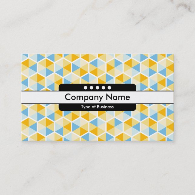 Center Band 5 Spots - Hexagon Pattern 03 Business Card (Front)