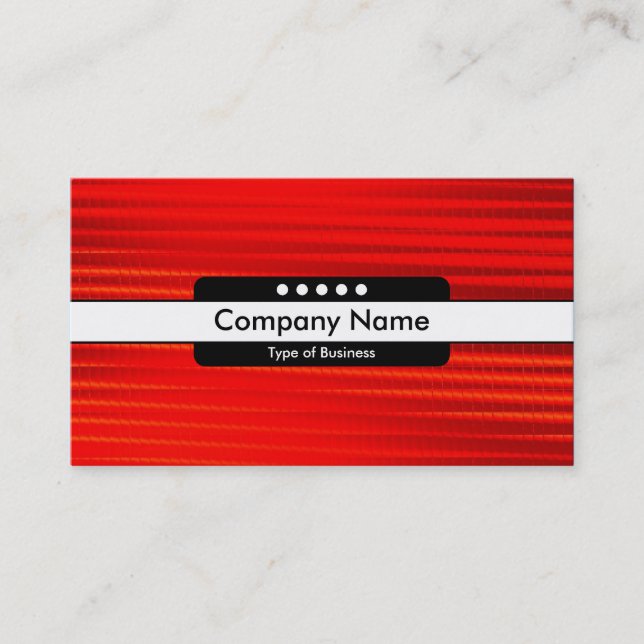 Center Band 5 Spots - Hot Red Business Card (Front)