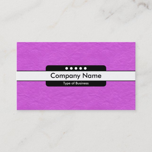 Center Band 5 Spots - Magenta Paper Texture Business Card (Front)