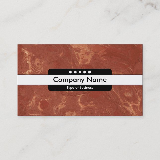 Center Band 5 Spots - Marble 01 Business Card (Front)