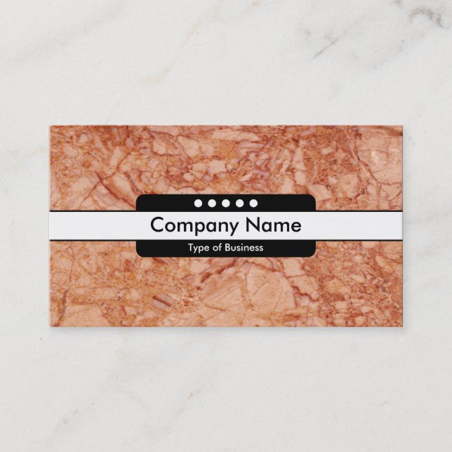 Center Band 5 Spots - Marble 02 Business Card (Front)