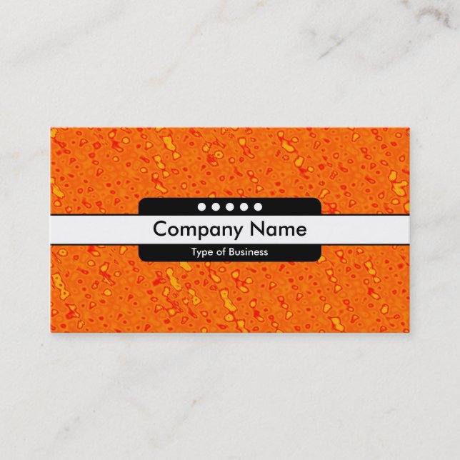 Center Band 5 Spots - Marmalade Sea Texture Business Card (Front)