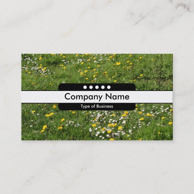 Center Band 5 Spots - Meadow Flowers Business Card (Front)