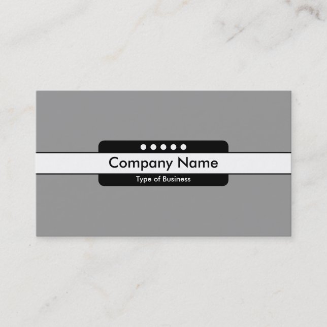 Center Band 5 Spots - Mid Gray Business Card (Front)